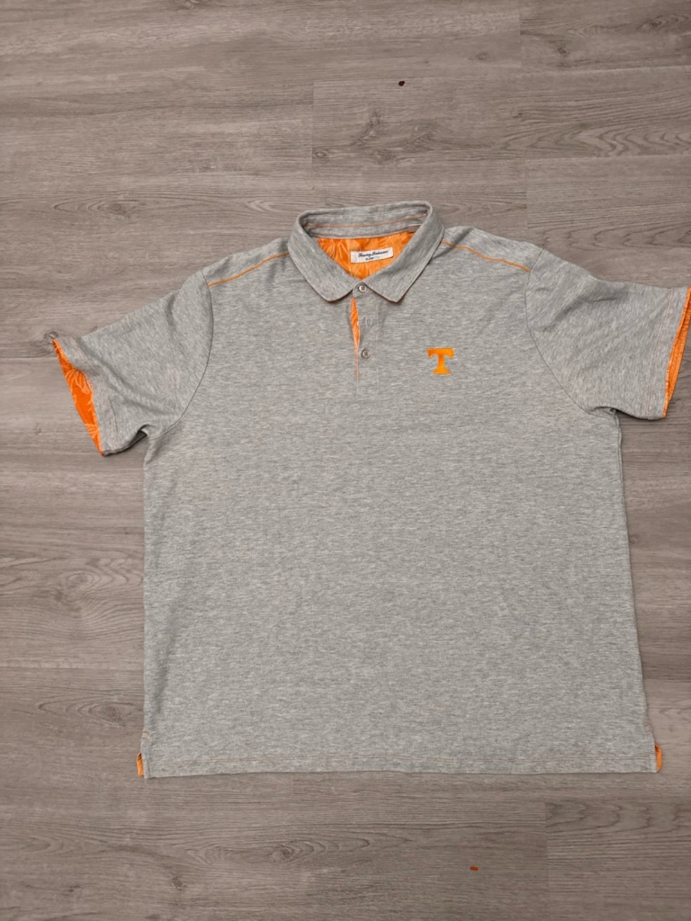 Tennessee Volunteers Tommy Bahama Gray Black Striped Men’s XXXL Polo Shirt